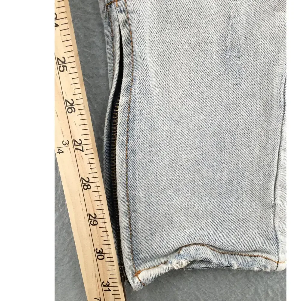 KDNK 11 4 14 11 Distressed Skinny Zip Hem Stretch Jeans Men's 32